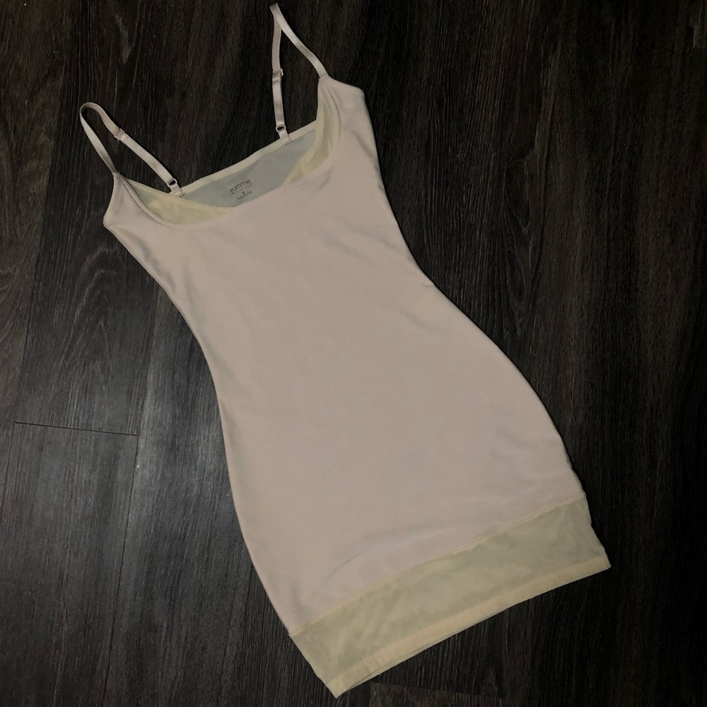 Yummie - Cream Shape-wear Slip with Mesh Detailing
